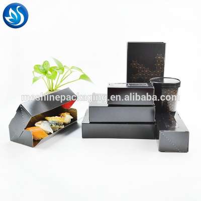 Easy Green biodegradable disposable sugarcane frozen dumpling snack food sushi paper packaging box with lid