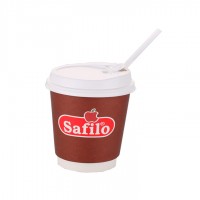 8oz double wall eco-friendly takeaway coffee paper cup with lid