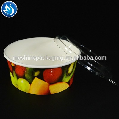 750 ml printed disposable Kraft paper bowl take away soup salad bowl with lid (Customized Acceptable)