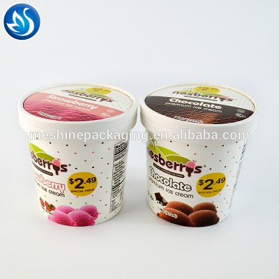 Different Size Of Paper Ice Cream Tubs And Lid